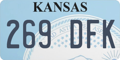 KS license plate 269DFK