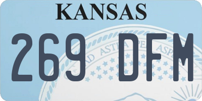 KS license plate 269DFM
