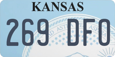 KS license plate 269DFO