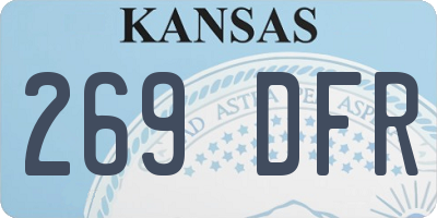 KS license plate 269DFR