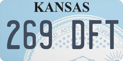 KS license plate 269DFT