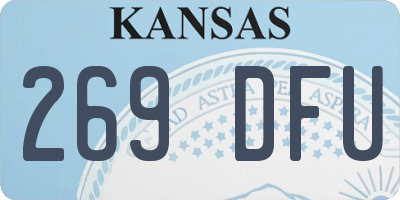 KS license plate 269DFU