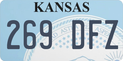 KS license plate 269DFZ