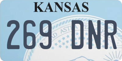 KS license plate 269DNR
