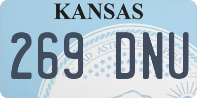 KS license plate 269DNU