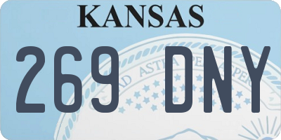 KS license plate 269DNY