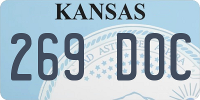 KS license plate 269DOC