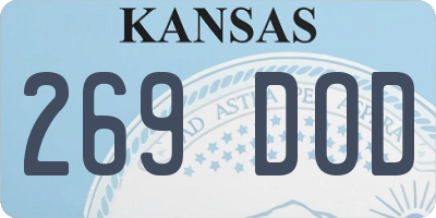 KS license plate 269DOD