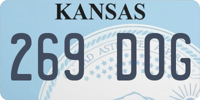 KS license plate 269DOG