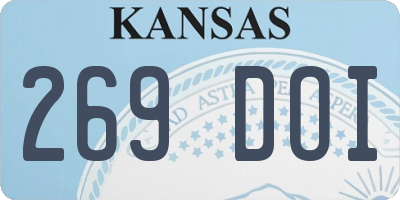 KS license plate 269DOI
