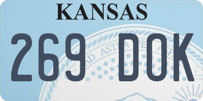 KS license plate 269DOK
