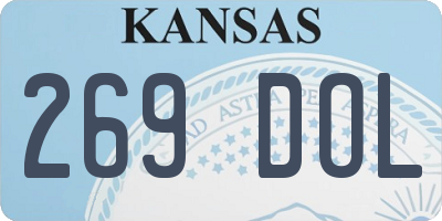 KS license plate 269DOL