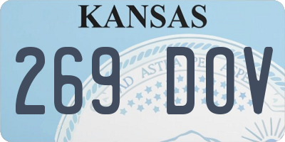 KS license plate 269DOV
