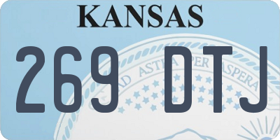 KS license plate 269DTJ