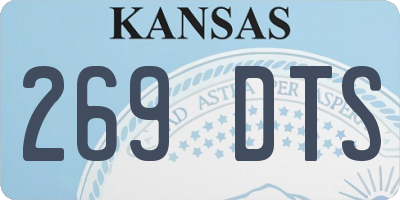 KS license plate 269DTS