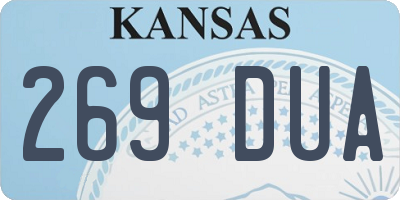 KS license plate 269DUA