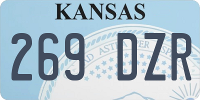 KS license plate 269DZR