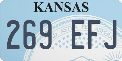 KS license plate 269EFJ
