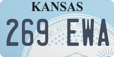 KS license plate 269EWA