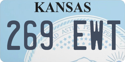 KS license plate 269EWT