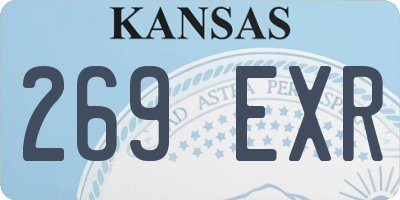 KS license plate 269EXR