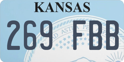 KS license plate 269FBB