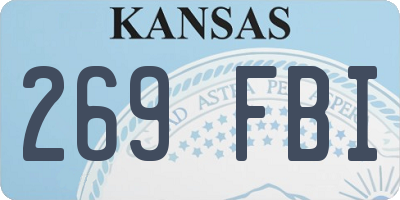 KS license plate 269FBI