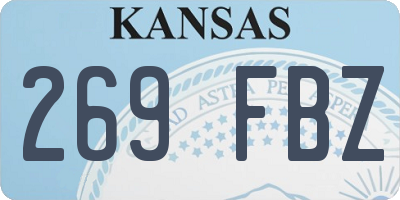 KS license plate 269FBZ