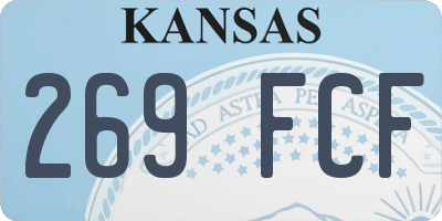 KS license plate 269FCF