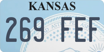 KS license plate 269FEF