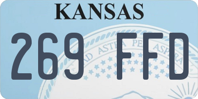 KS license plate 269FFD