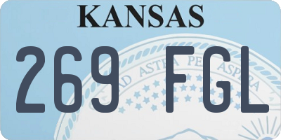 KS license plate 269FGL