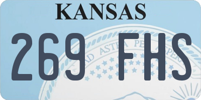 KS license plate 269FHS