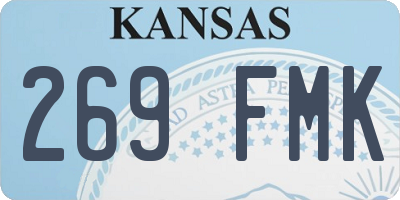 KS license plate 269FMK