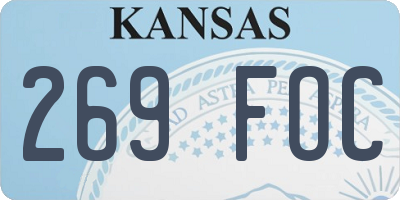 KS license plate 269FOC