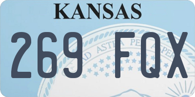 KS license plate 269FQX
