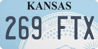 KS license plate 269FTX