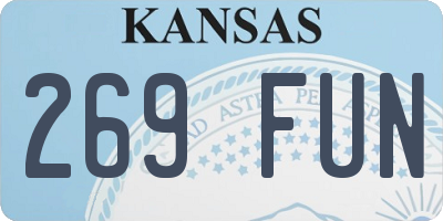 KS license plate 269FUN