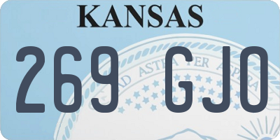 KS license plate 269GJO