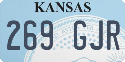 KS license plate 269GJR
