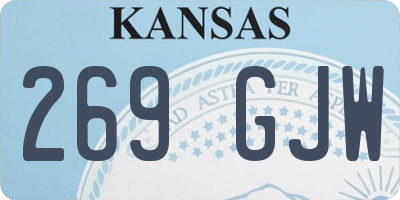 KS license plate 269GJW