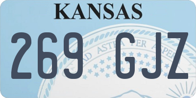 KS license plate 269GJZ