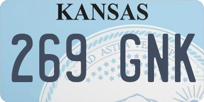 KS license plate 269GNK