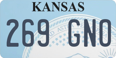 KS license plate 269GNO