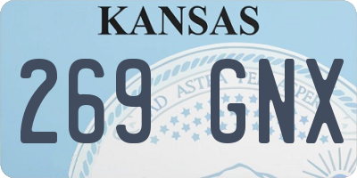 KS license plate 269GNX