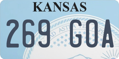 KS license plate 269GOA