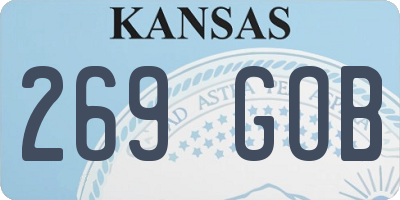 KS license plate 269GOB