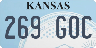 KS license plate 269GOC