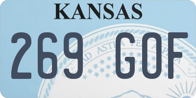KS license plate 269GOF
