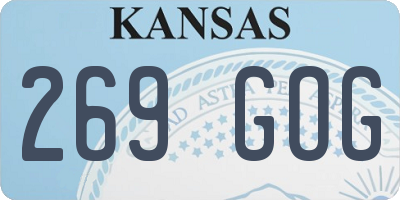 KS license plate 269GOG